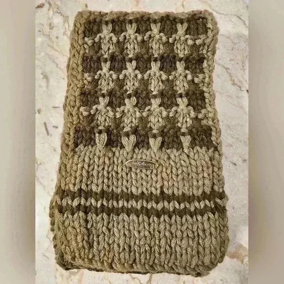 🛑 NWT Billabong Acrylic Knit Brown/Tan Scarf OS - Picture 2 of 8